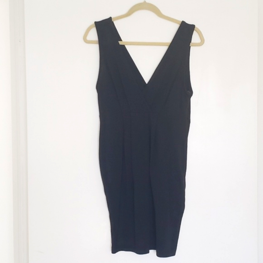 Rhapsody Black Vneck Tank Dress